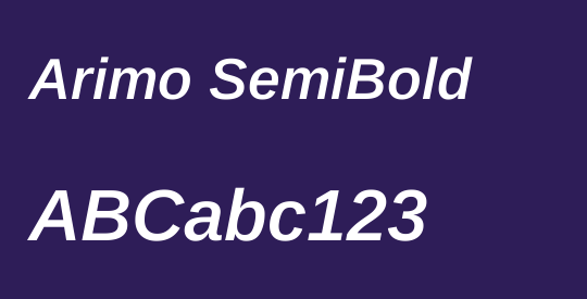Arimo SemiBold