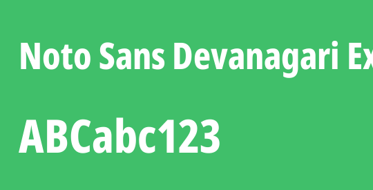 Noto Sans Devanagari ExtraCondensed ExtraBold