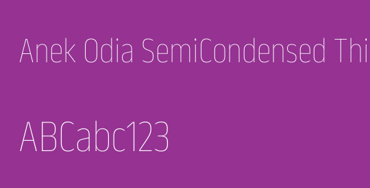 Anek Odia SemiCondensed Thin