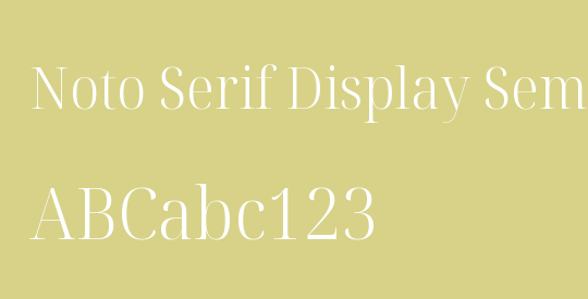 Noto Serif Display SemiCondensed Light