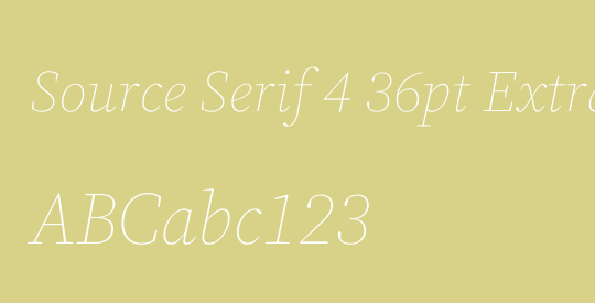 Source Serif 4 36pt ExtraLight