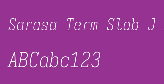 Sarasa Term Slab J Xlight