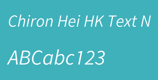 Chiron Hei HK Text N