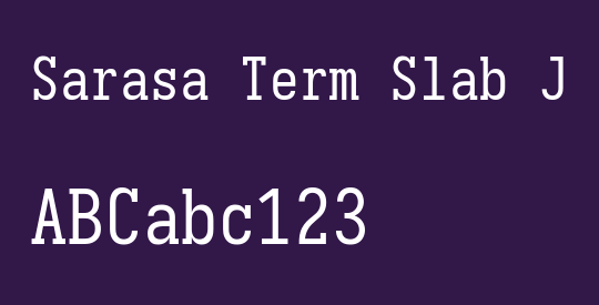 Sarasa Term Slab J