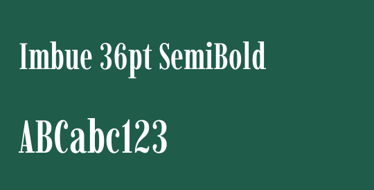 Imbue 36pt SemiBold