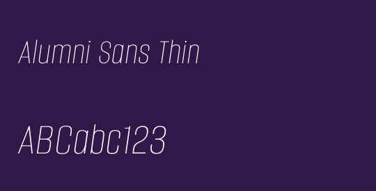 Alumni Sans Thin