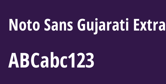 Noto Sans Gujarati ExtraCondensed