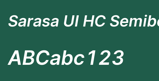 Sarasa UI HC Semibold