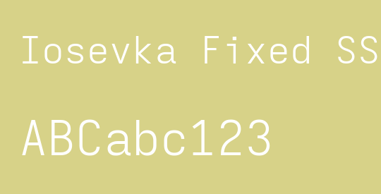 Iosevka Fixed SS13 LtEx