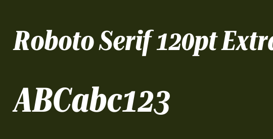 Roboto Serif 120pt ExtraCondensed