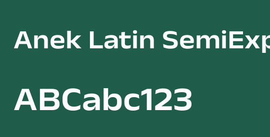 Anek Latin SemiExpanded SemiBold