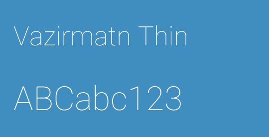 Vazirmatn Thin