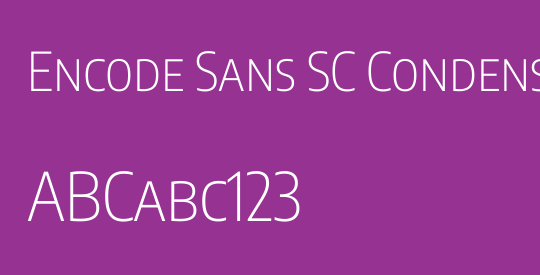 Encode Sans SC Condensed ExtraLight