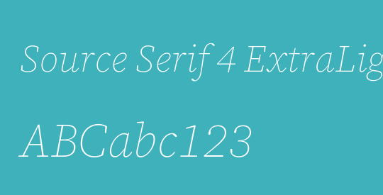 Source Serif 4 ExtraLight