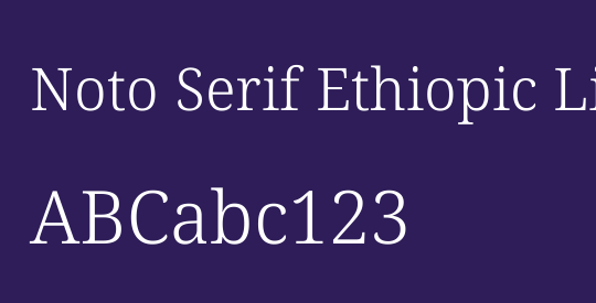 Noto Serif Ethiopic Light