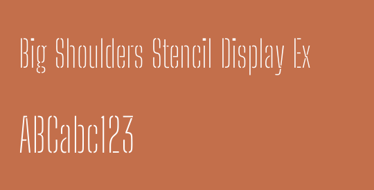 Big Shoulders Stencil Display ExtraLight
