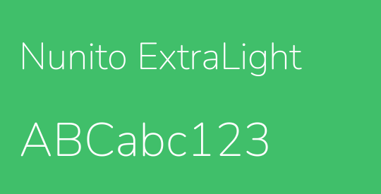 Nunito ExtraLight