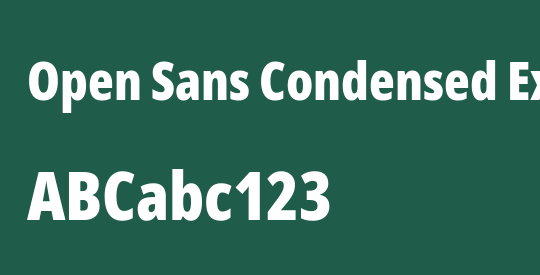 Open Sans Condensed ExtraBold