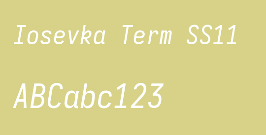 Iosevka Term SS11
