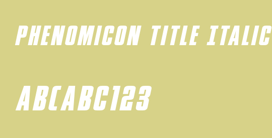 Phenomicon Title Italic