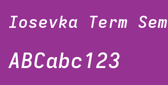 Iosevka Term Semibold Extended