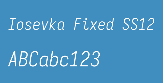 Iosevka Fixed SS12 Light