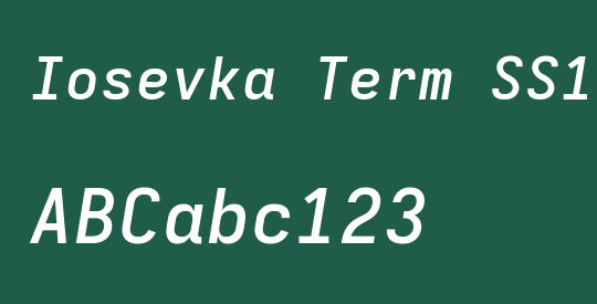 Iosevka Term SS10 SmBdEx