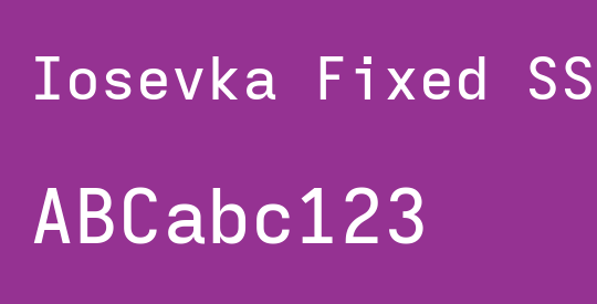 Iosevka Fixed SS13 MdEx