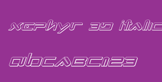 Xephyr 3D Italic