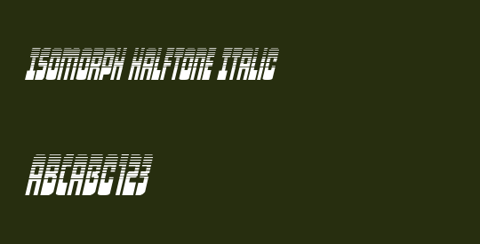 Isomorph Halftone Italic