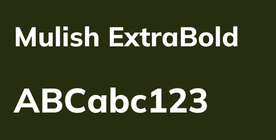 Mulish ExtraBold