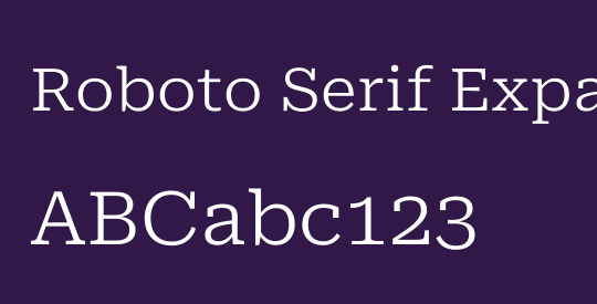 Roboto Serif Expanded Light