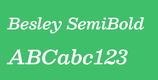 Besley SemiBold