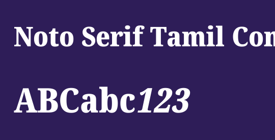Noto Serif Tamil Condensed Black