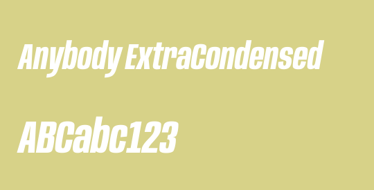 Anybody ExtraCondensed