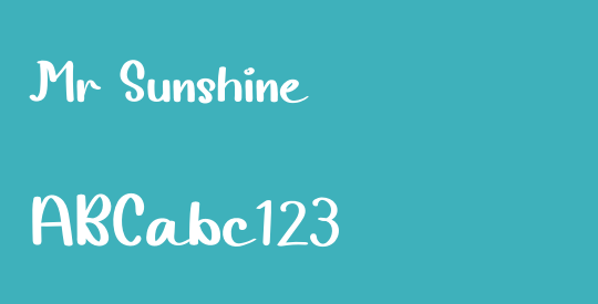 Mr Sunshine