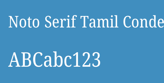 Noto Serif Tamil Condensed