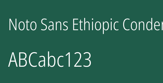Noto Sans Ethiopic Condensed Light