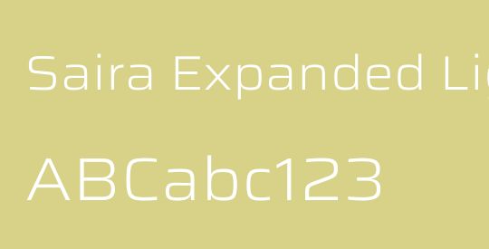 Saira Expanded Light
