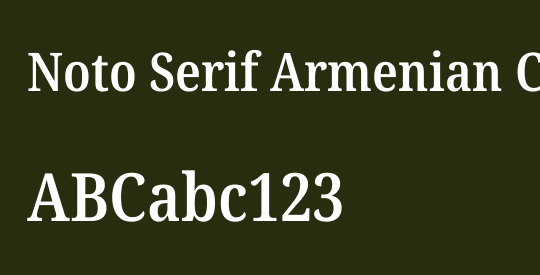 Noto Serif Armenian Condensed SemiBold