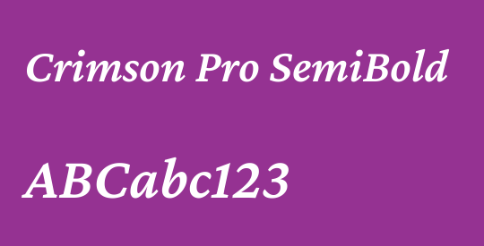 Crimson Pro SemiBold