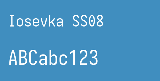 Iosevka SS08