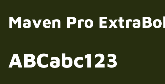 Maven Pro ExtraBold