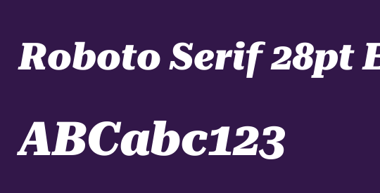 Roboto Serif 28pt ExtraBold