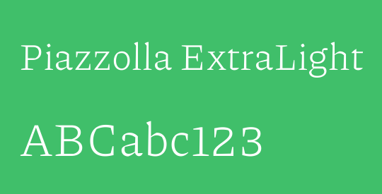 Piazzolla ExtraLight