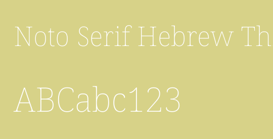Noto Serif Hebrew Thin
