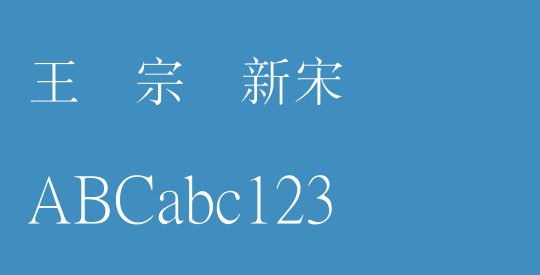 王汉宗细新宋简