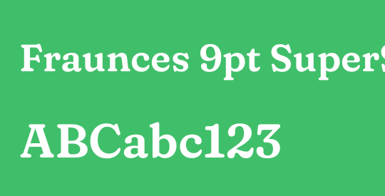 Fraunces 9pt SuperSoft SemiBold