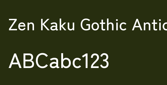 Zen Kaku Gothic Antique Medium
