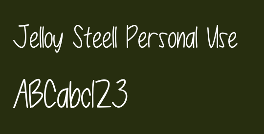 Jelloy Steell Personal Use